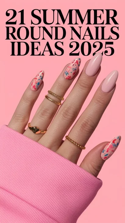 Summer Round Nails Ideas 2025 That Are Cute, Easy & Full of Fun Color