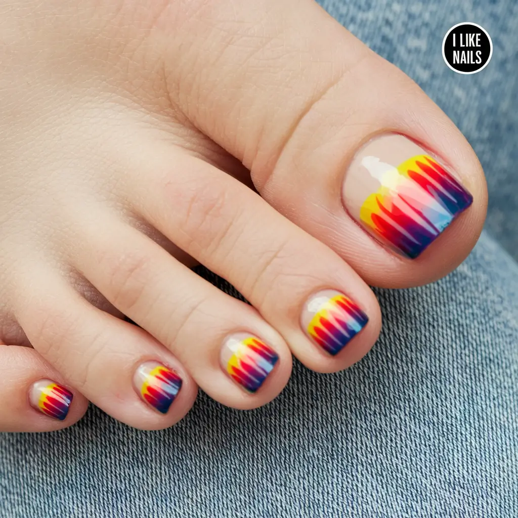 nail designs fireworks Sunset Firework Vibes