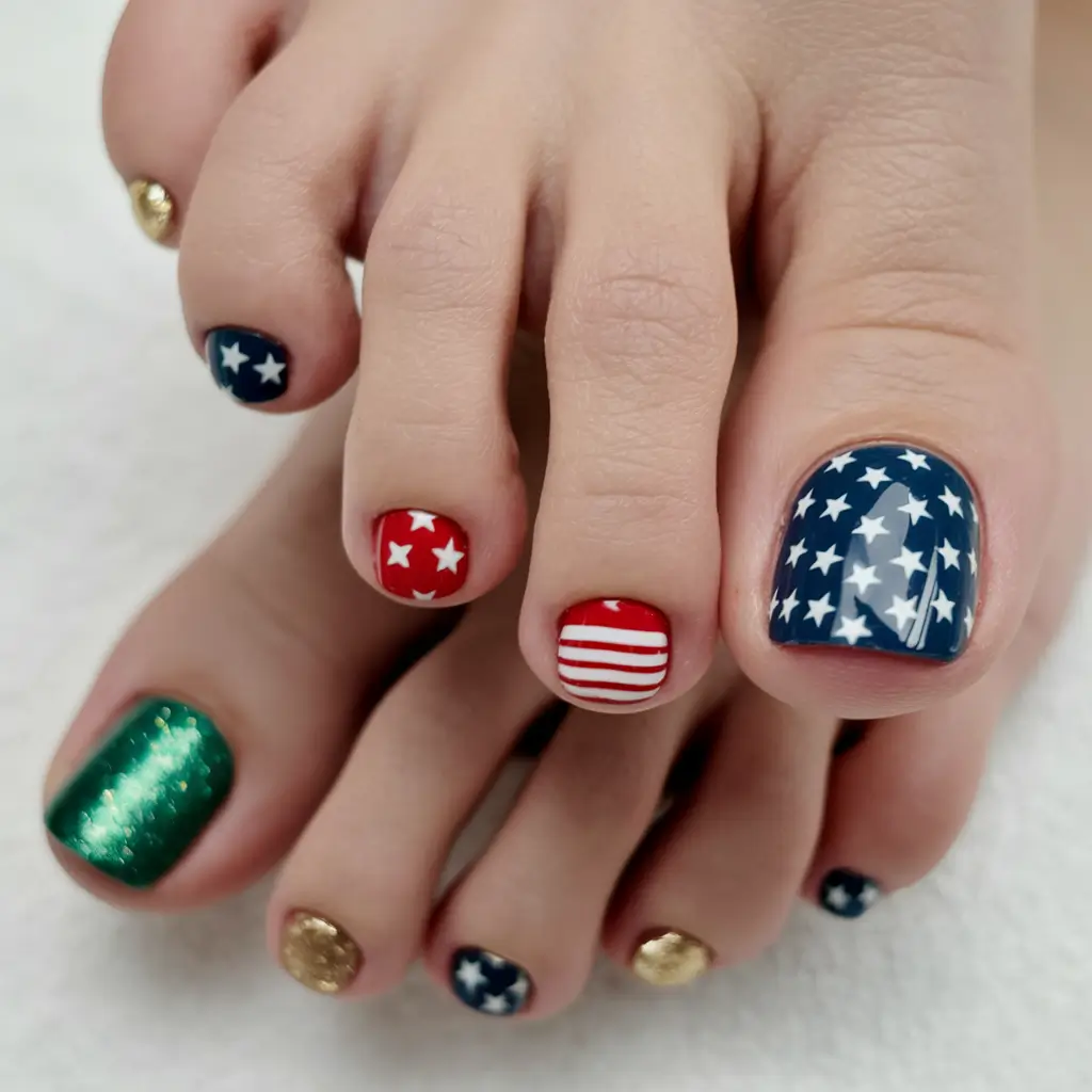 Toes That Shine in July 2025 Stars, Stripes, and Unexpected Sparkle