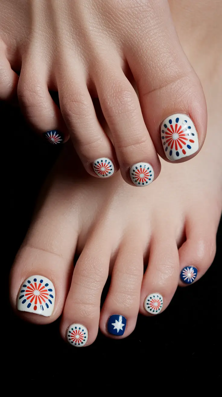 Toes That Shine in July 2025 Classic Flag-Inspired Toes with Bold Patriotism
