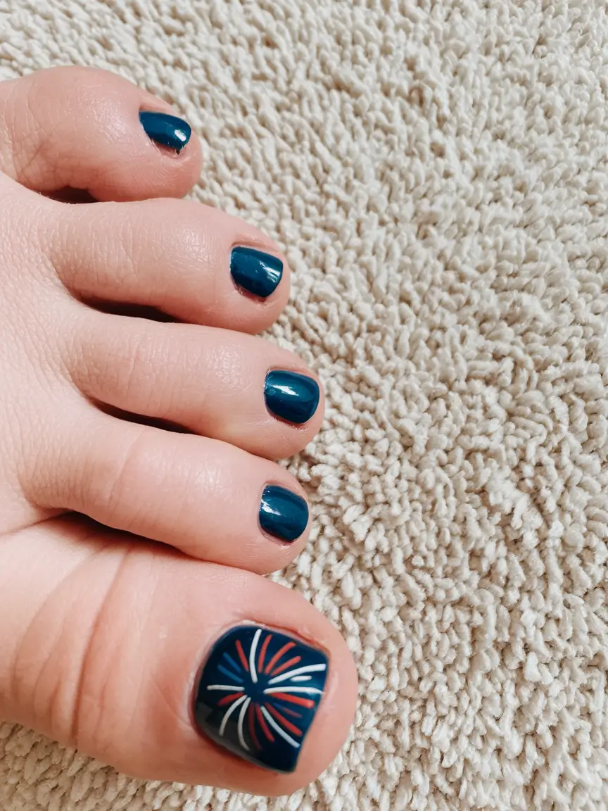 nail designs fireworks Minimal Navy Firework Pop