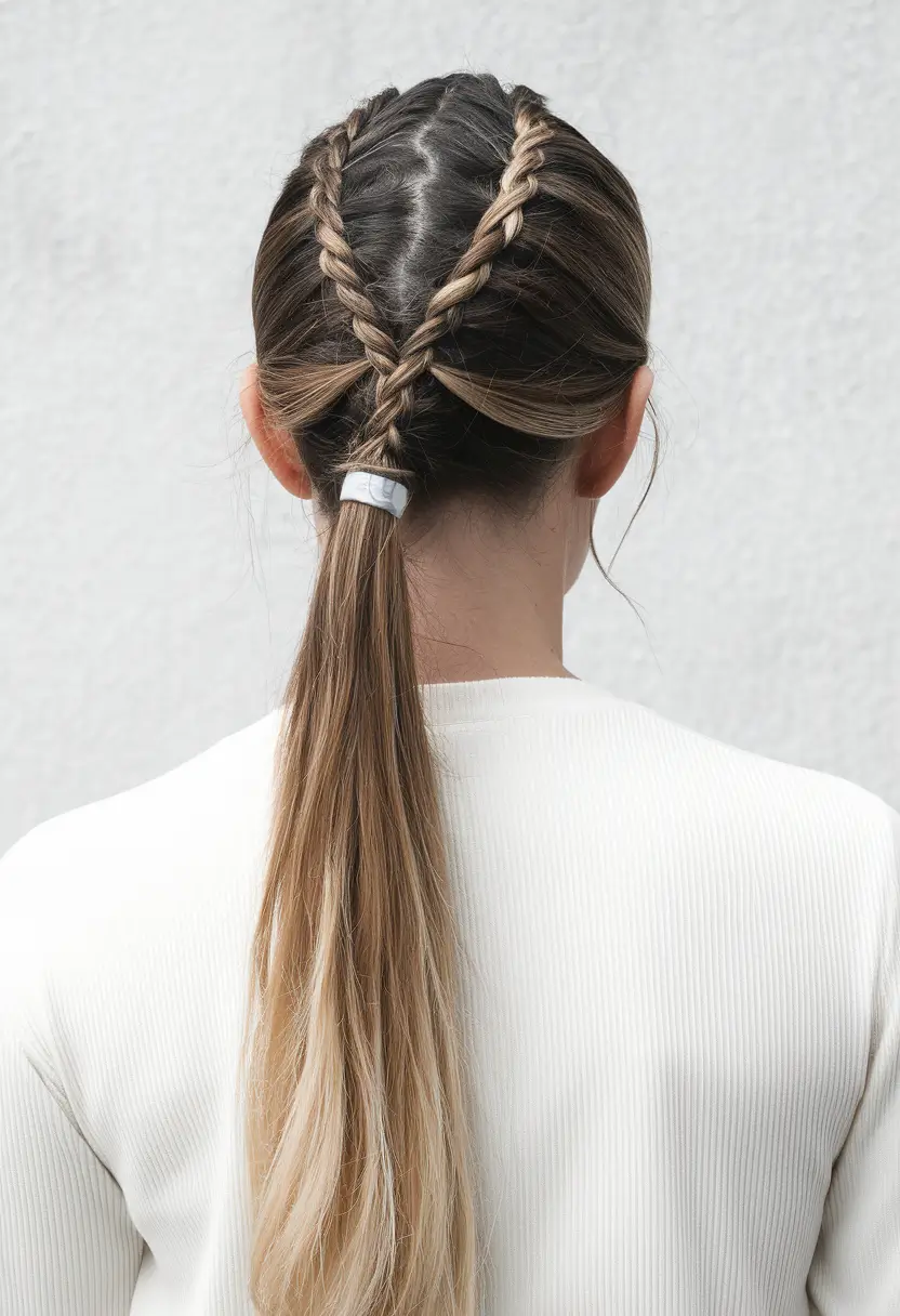 medium hair summer hairstyles Soft Braided Crown Low Bun