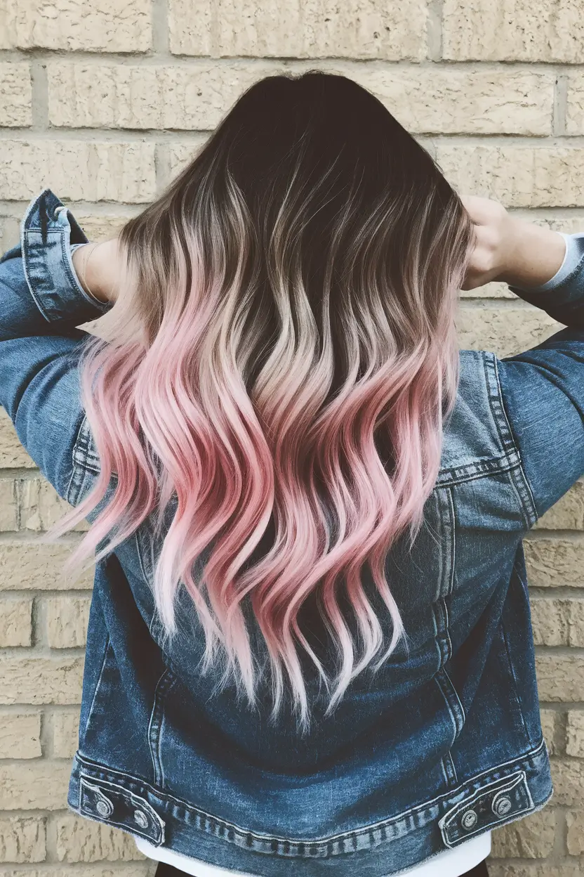 cute hair colors for brunettes ombre summer+Rosewater Curls on a Latte Base