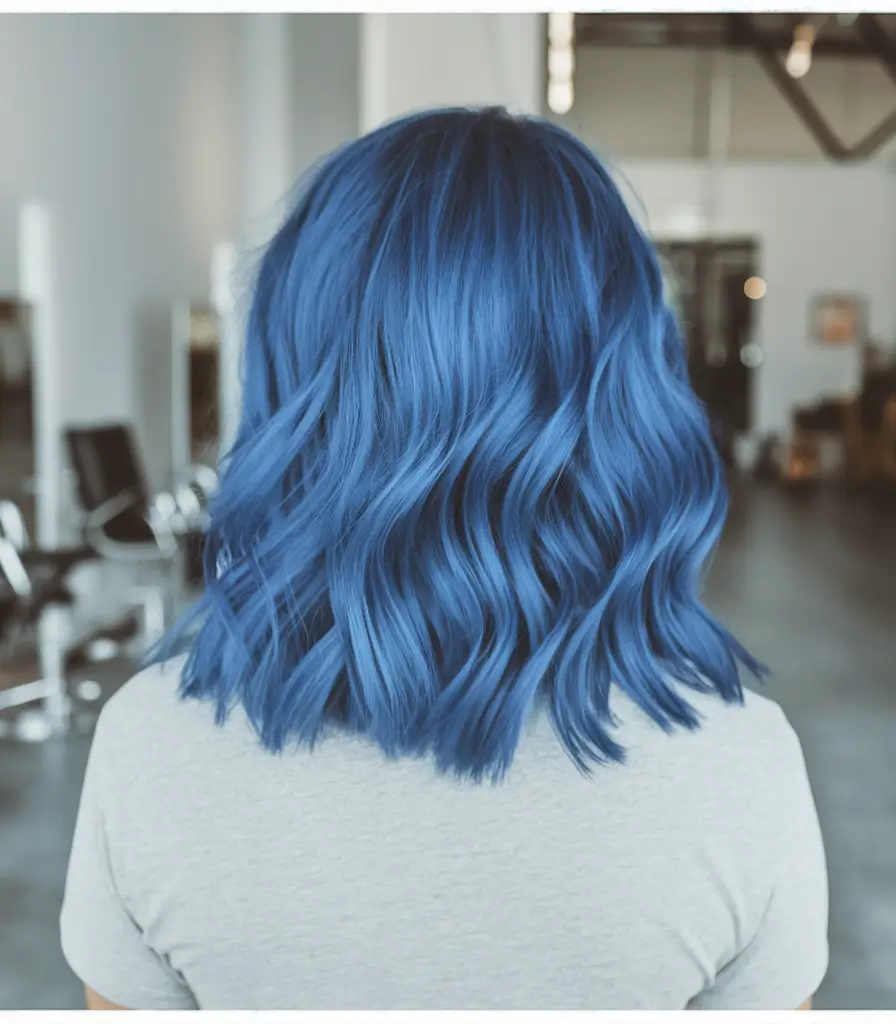 ombre hair colors blue Matte Sapphire Waves for a Statement Look