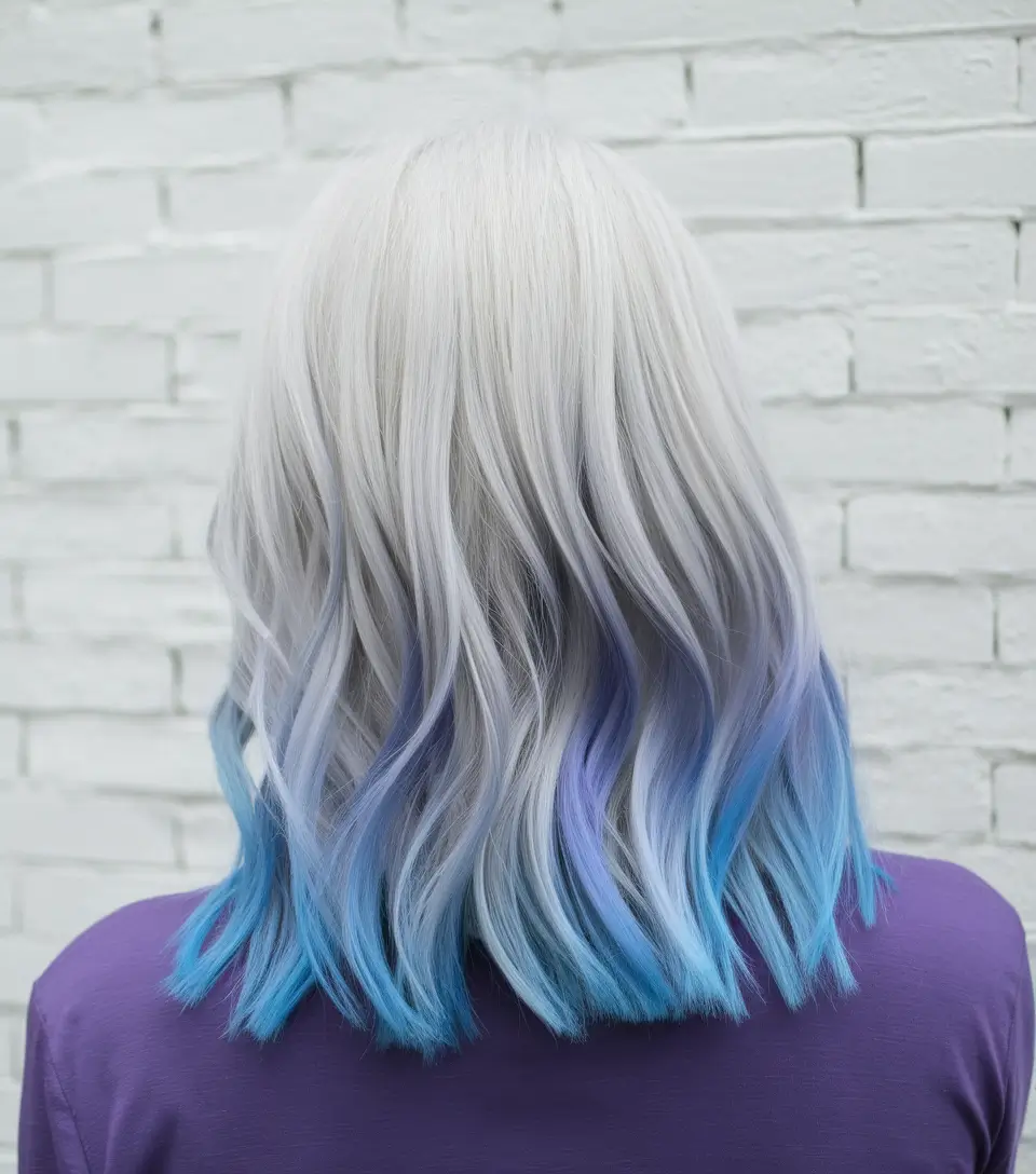 ombre hair colors blue Frozen Blue Melt for Platinum Locks