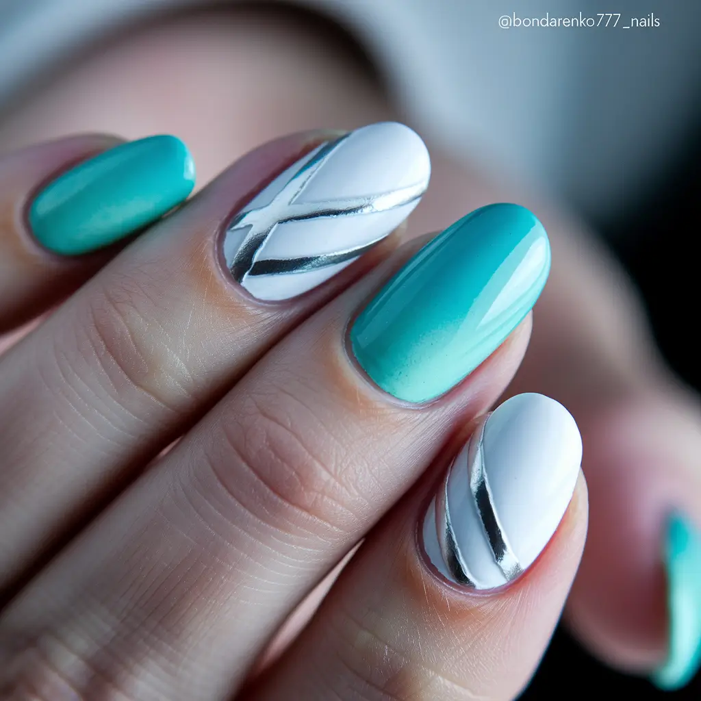 vacation nails summer 2025 Glossy Lemon Glam with Metallic Accents