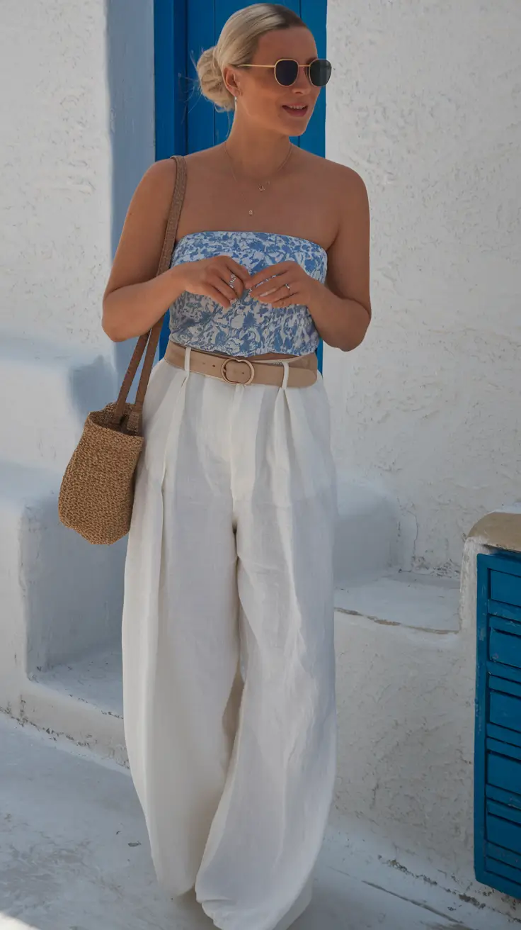 capsule wardrobe for italy in july Effortlessly Elegant Neutral Maxi Skirt Look
