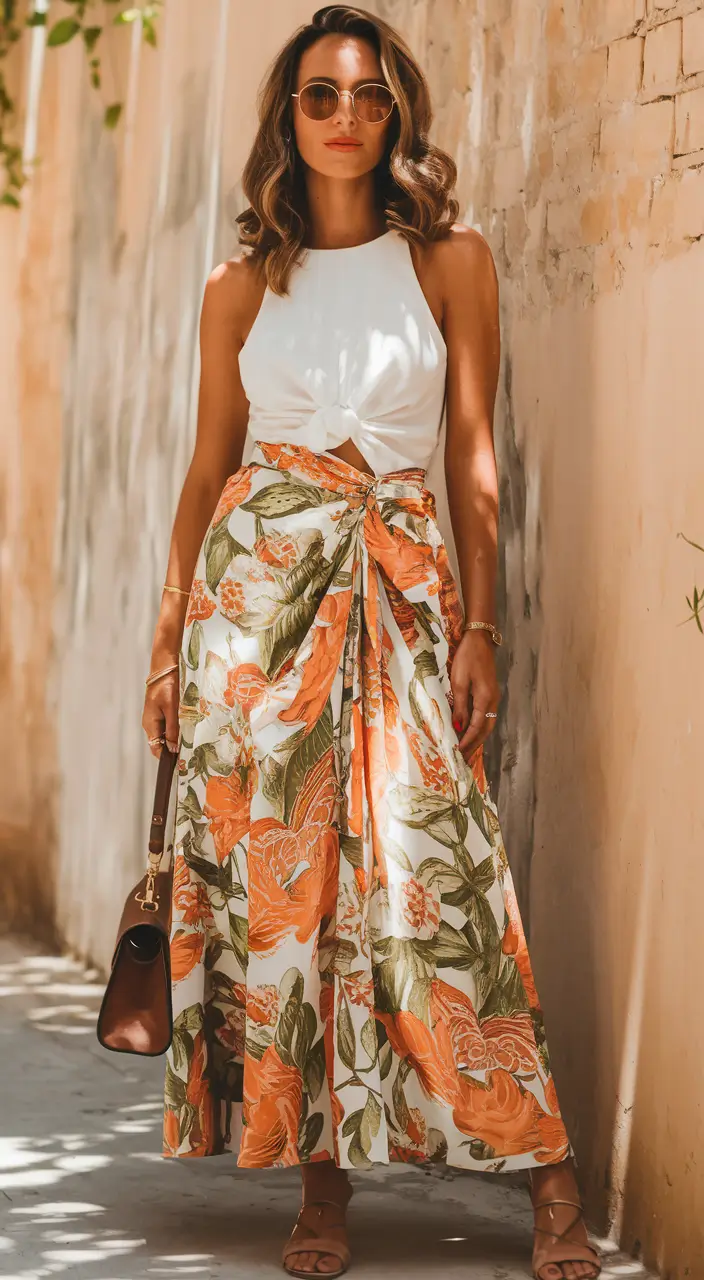 end of summer outfits Florals for Late-Summer Days