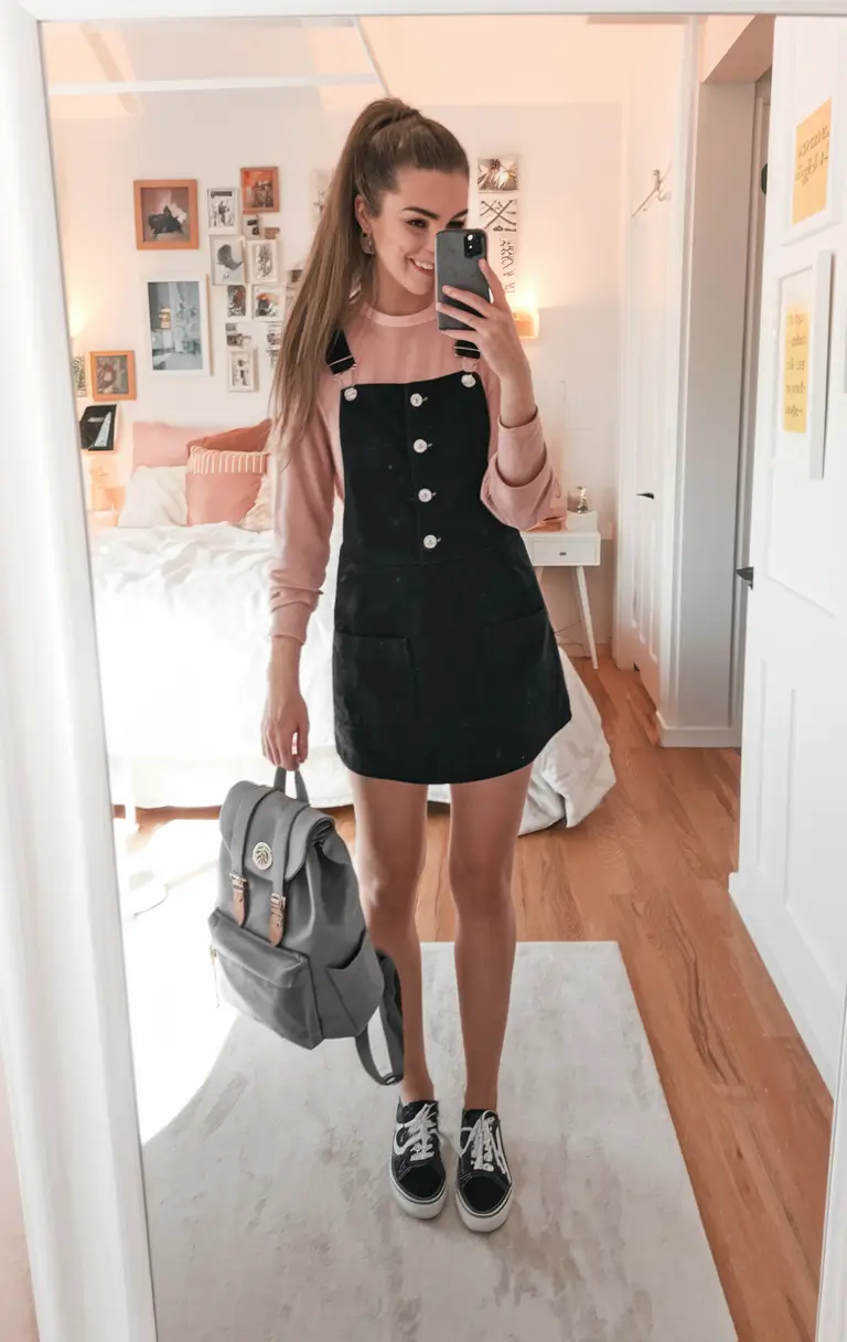 back to school outfits 2025 Girly Meets Sporty in the Best Way