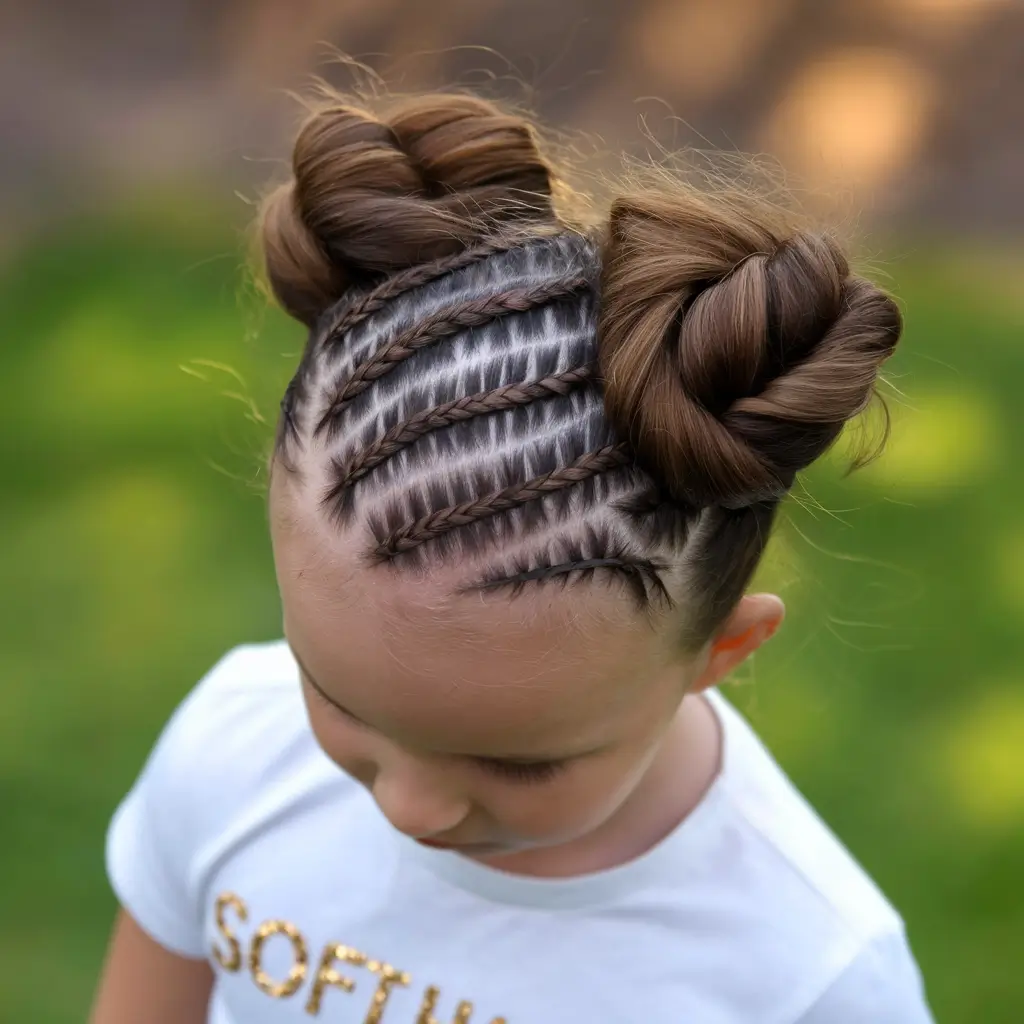 hairstyles-for-school-2025-intricate-canerow-buns-with-small-lines
