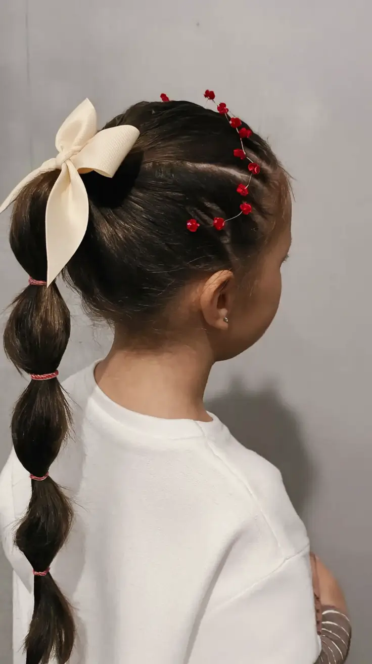 hairstyles-for-school-2025-cherry-blossoms-and-bubble-ponytail