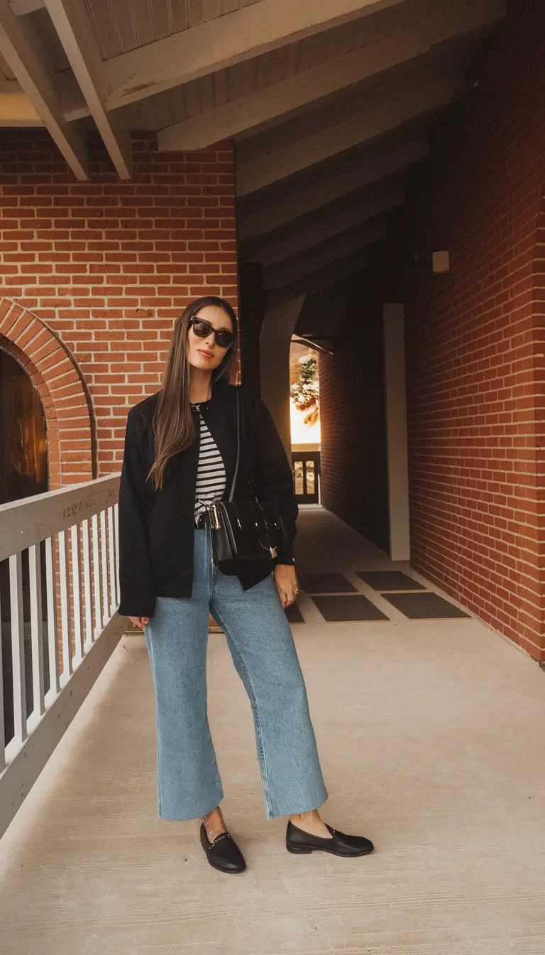 early-fall-outfits-work Monochrome-Chic-with-a-Twist