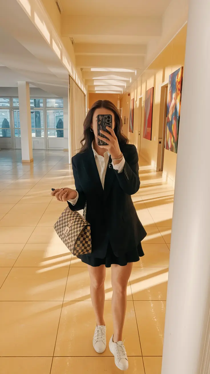back to school outfits Monochrome Chic with a Twist