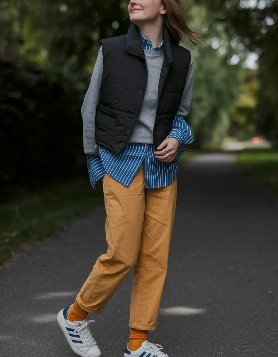 simple brunch outfits casual fall Playful Preppy with Utility Edge