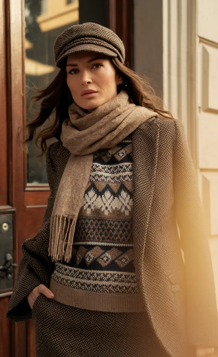 fall old money outfits Heritage Layers and Heirloom Knits