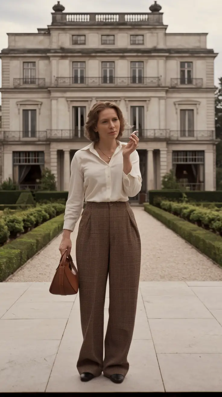 fall old money outfits pants Estate-Worthy Trousers and Classic Ivory