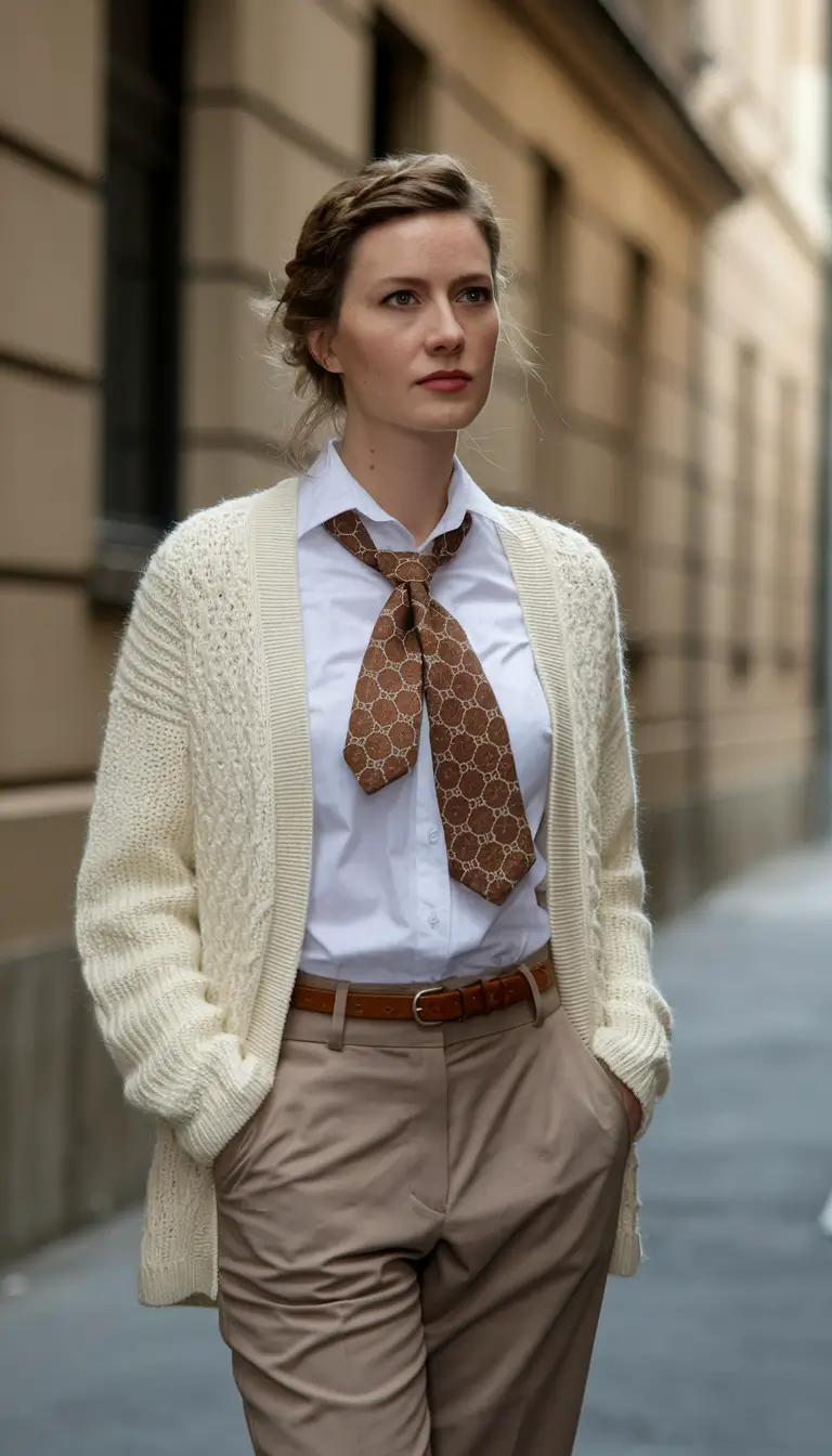 fall old money outfits aesthetic Academic Softness with a Twist