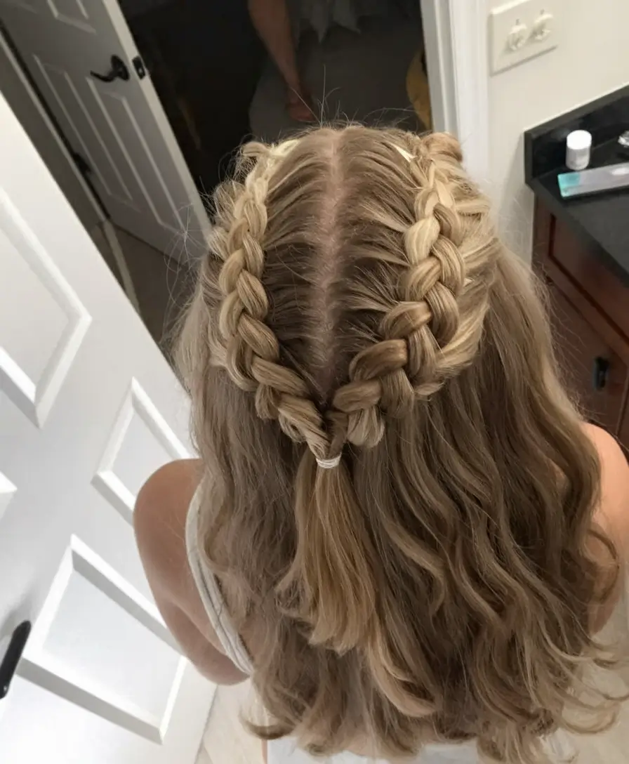 hairstyles-for-school-2025-half-up-braided-heart