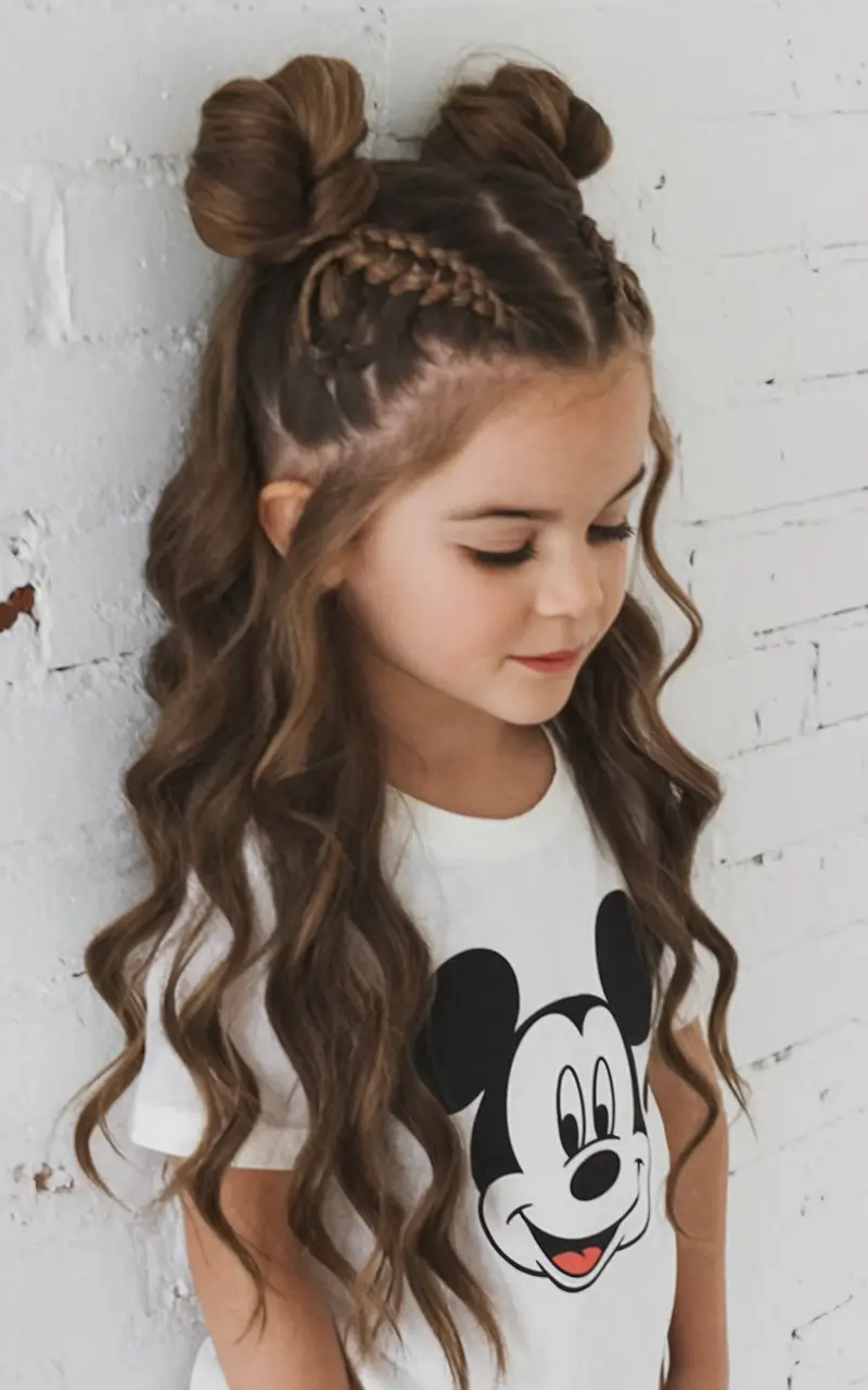 hairstyles-for-school-2025-fishtail-braid-with-pink-ribbon