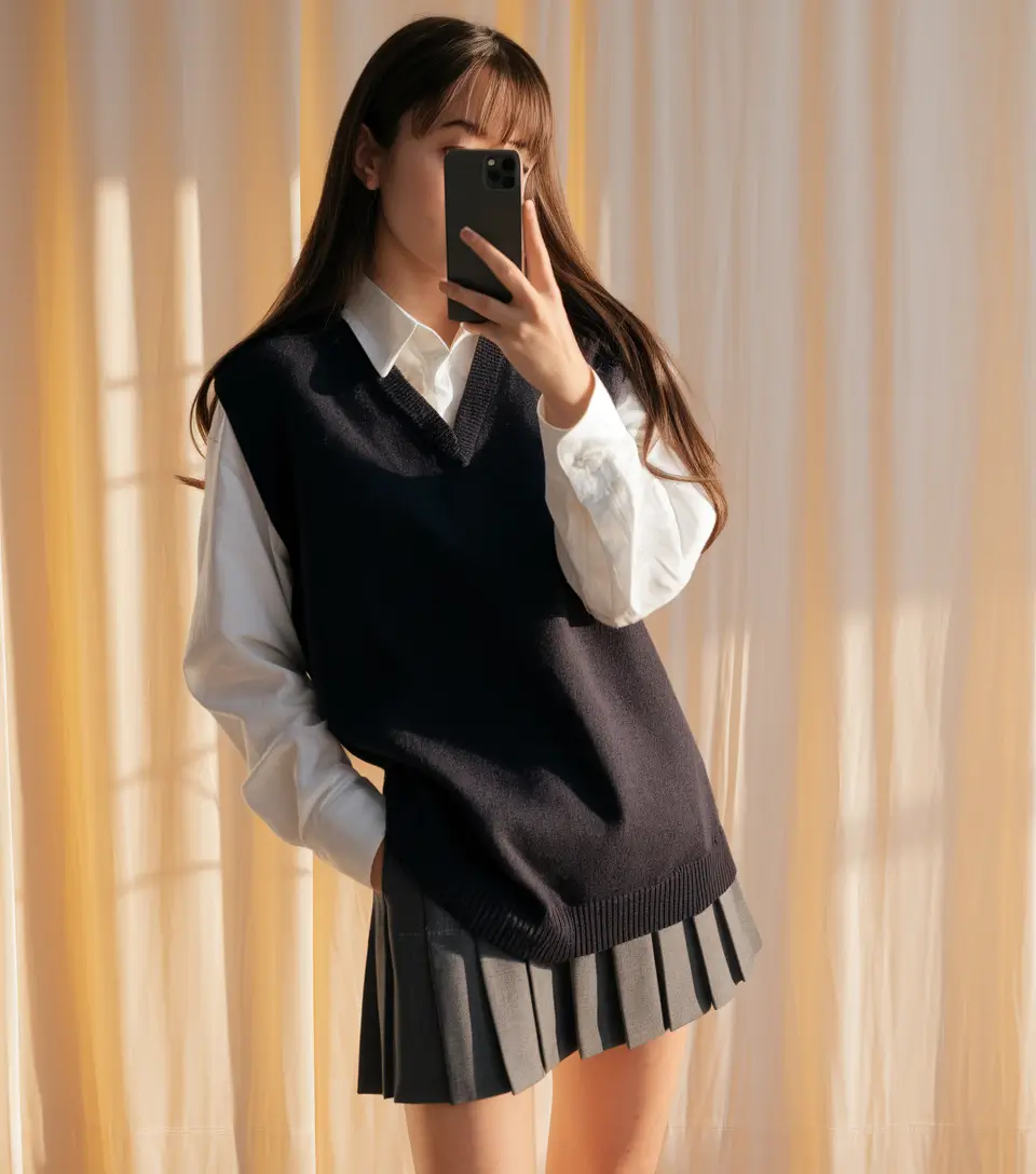 back to school outfits Layered Vest Chic