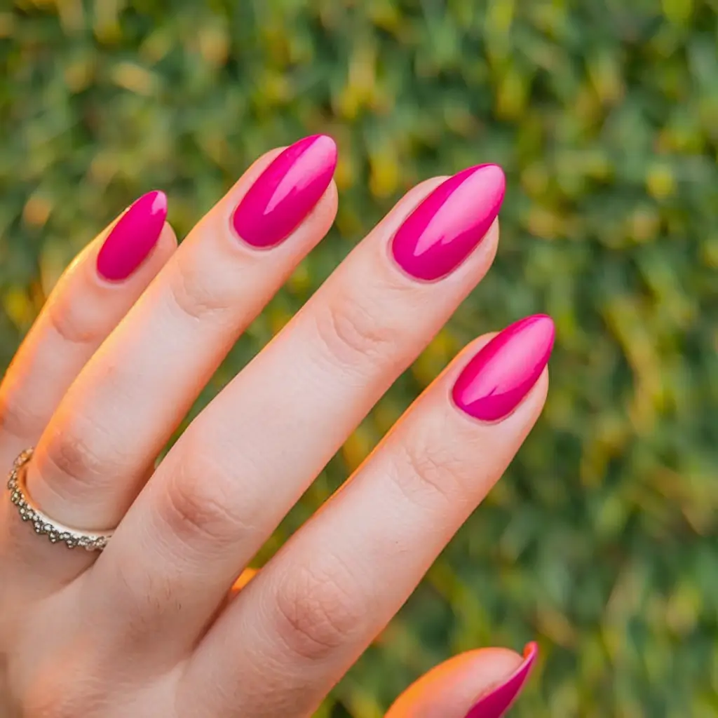 august nails color ideas Hot Pink Popsicle