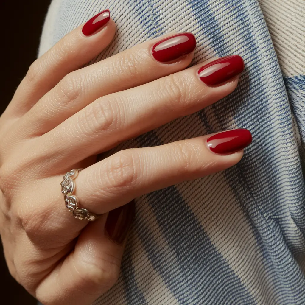 august nails color ideas Cherry Noir Classic