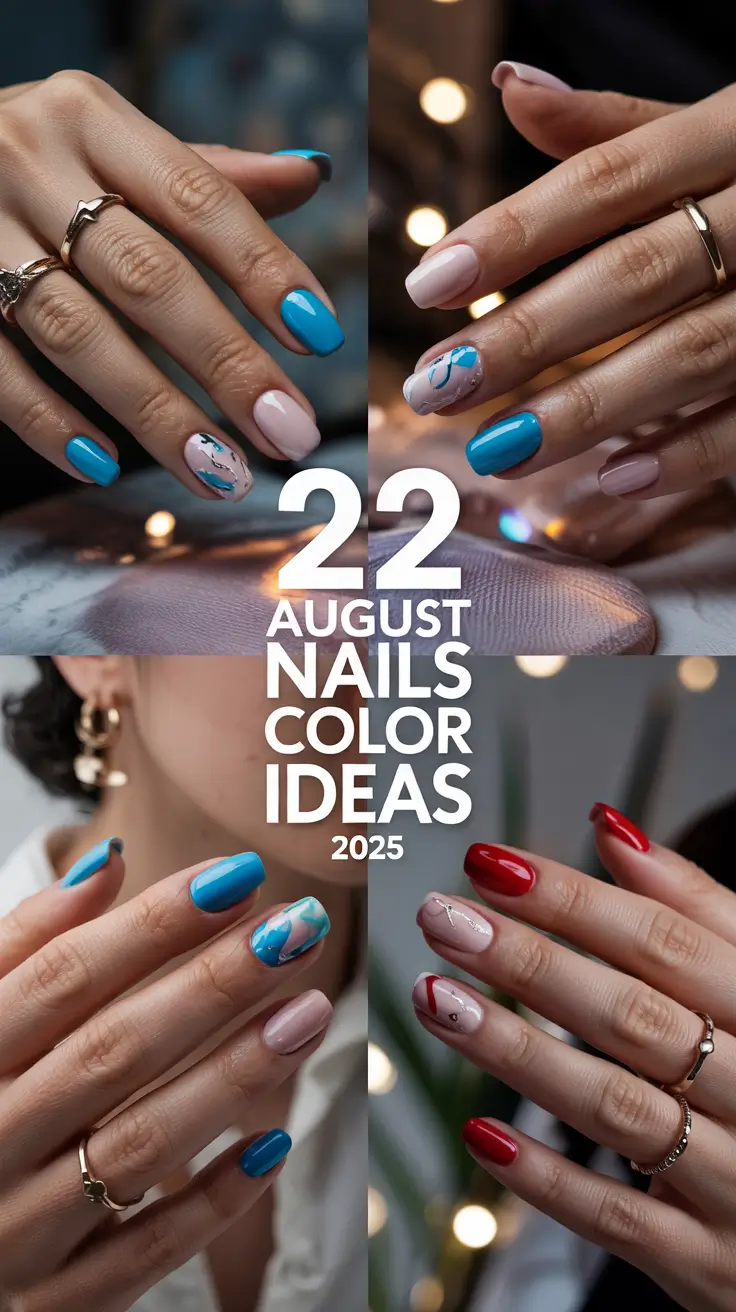 August Nails Color Ideas 2025: Chic & Simple Summer Looks to Try