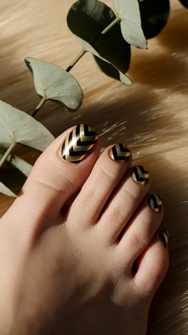 august toe nails ideas 2025 Marble Luxe with Crystal Bands