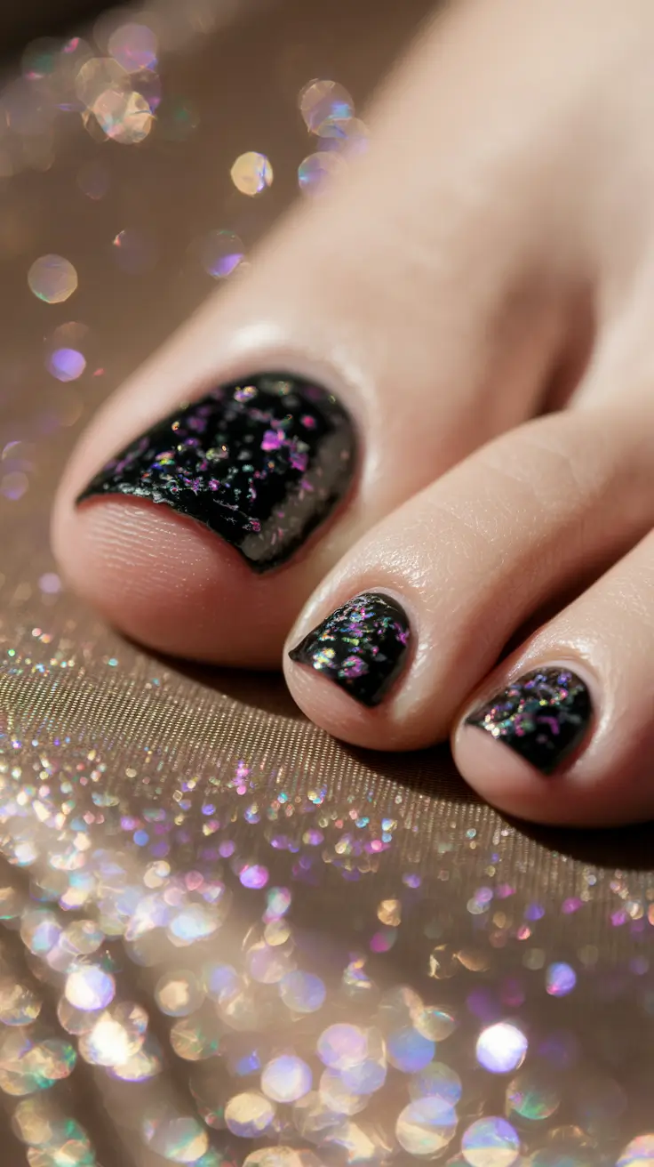 august toe nails ideas 2025 Golden Mosaic Pop