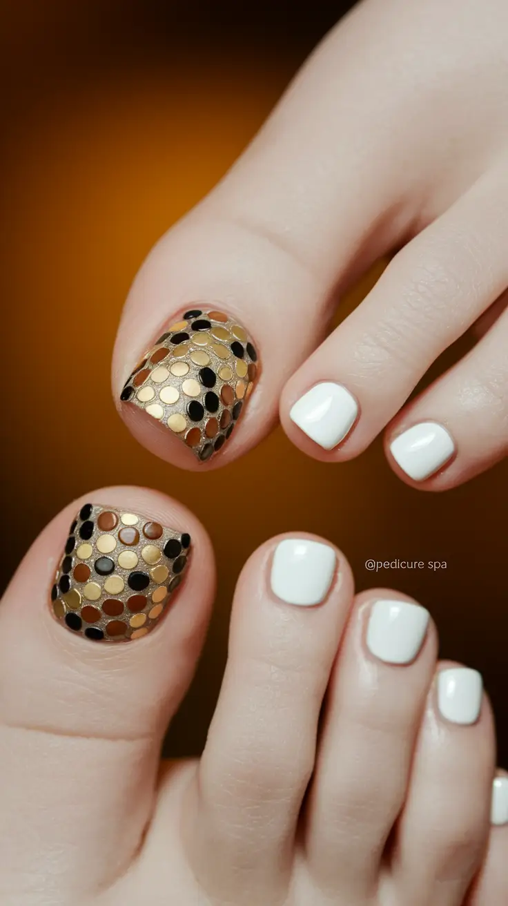 august toe nails ideas 2025 Cosmic Confetti Sparkle