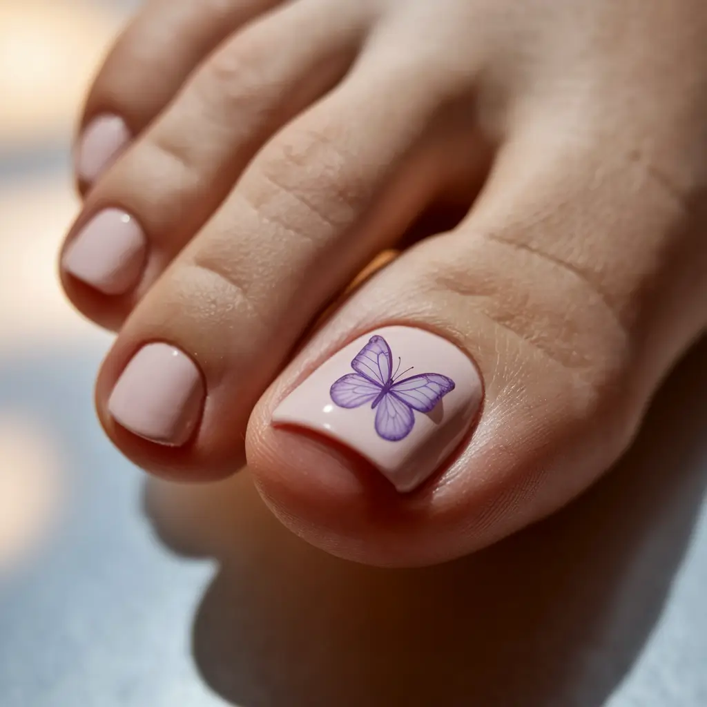august toe nails ideas 2025 Green Crossed Minimalism