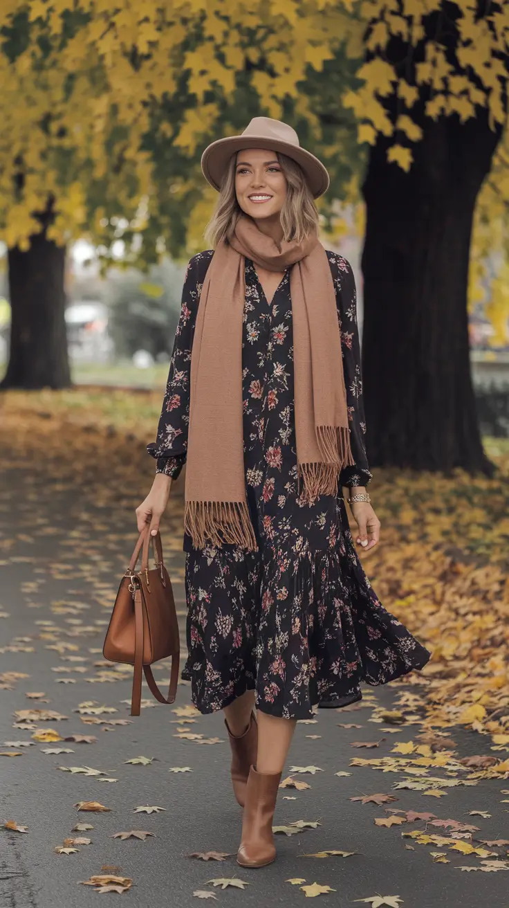 autumn outfits 2025 Romantic Walks & Falling Leaves