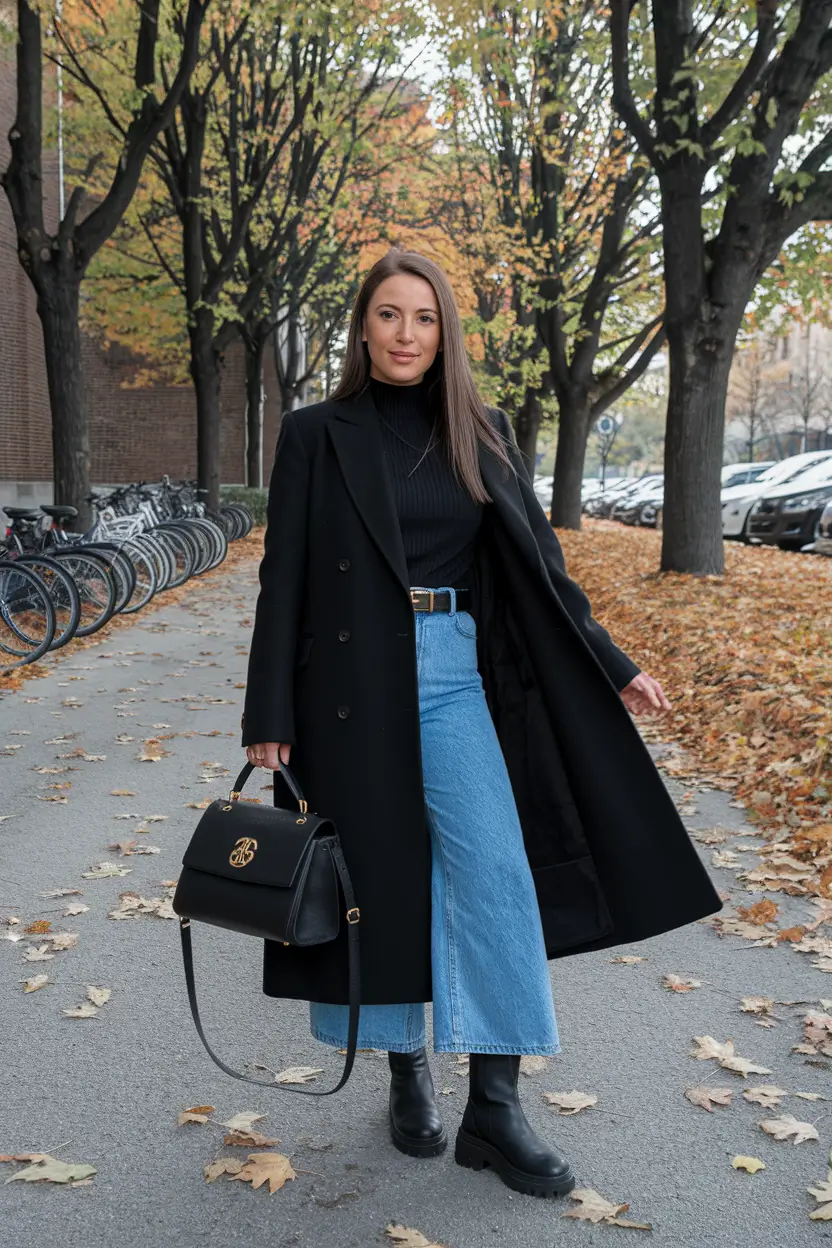 autumn outfits 2025 Dark Elegance for Crisp Days