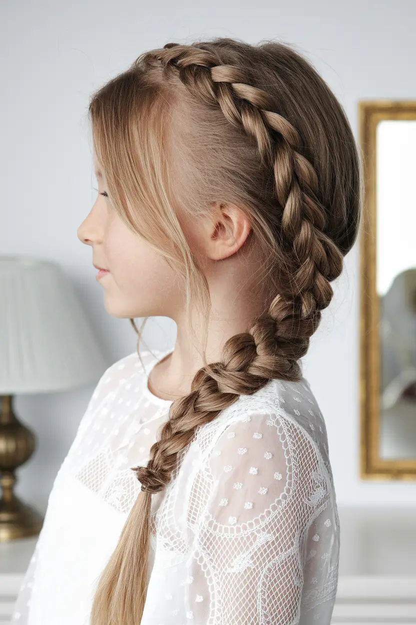 back to school hairstyles Mini Braided Crown with Loose Curls