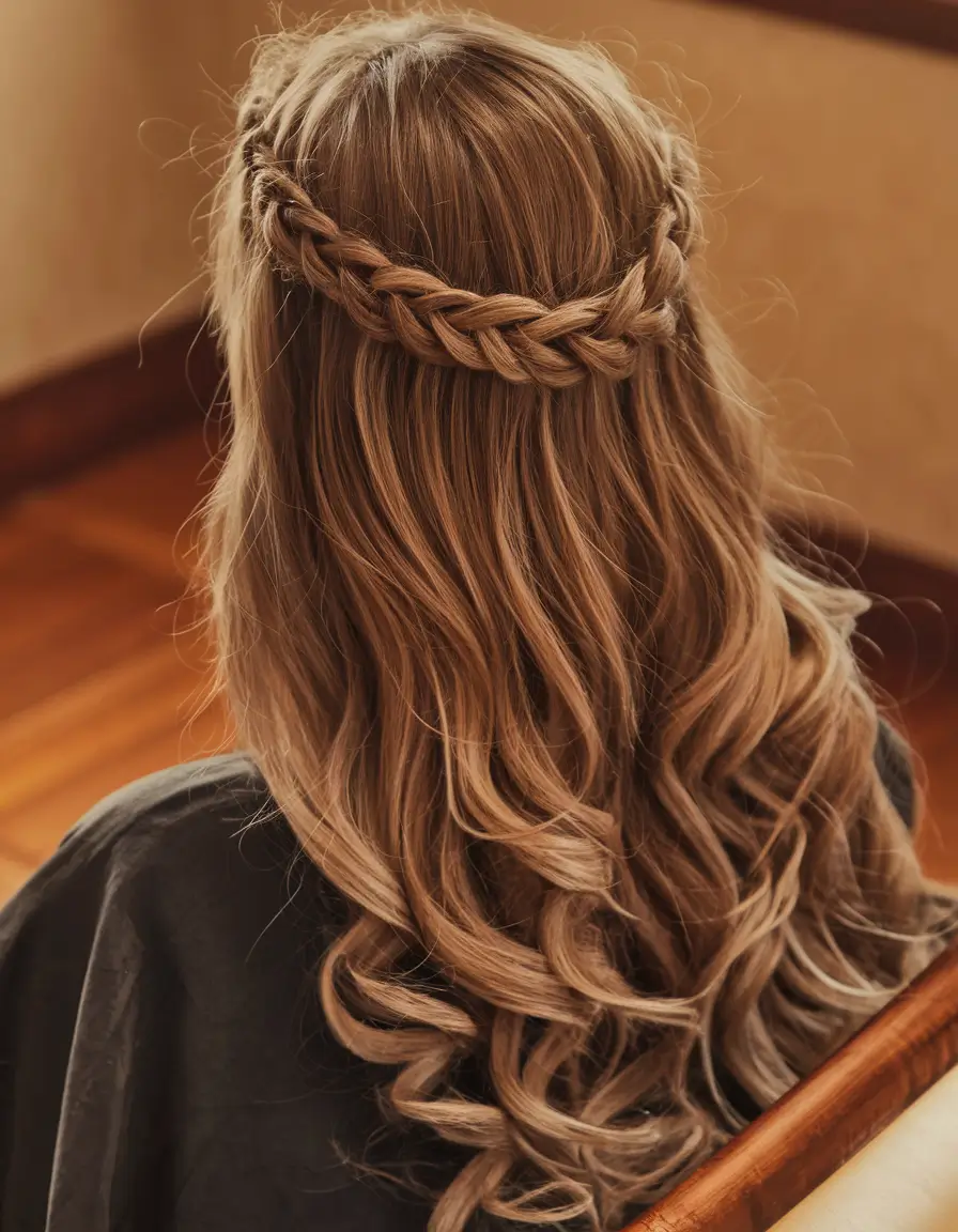 back to school hairstyles Boho Chic Braided Crown