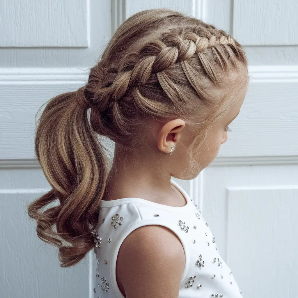 back to school hairstyles High Puff Ponytail with a Colorful Scrunchie