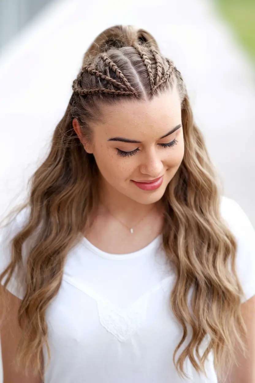 back to school hairstyles Elegant Side-Swept Waves with a Twist