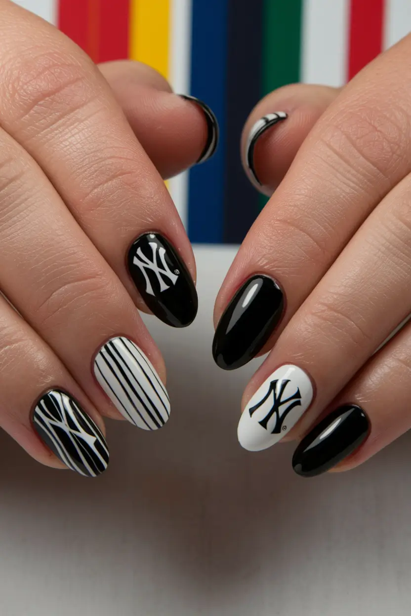 back to school nails+Geometric Color Blocks