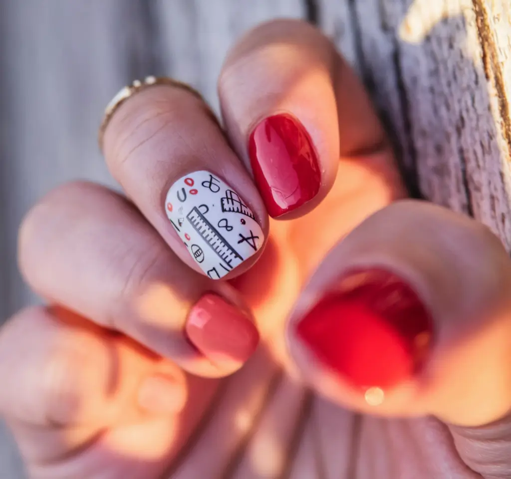 back to school nails-Colorful Flasks and Beakers for the Budding Scientist