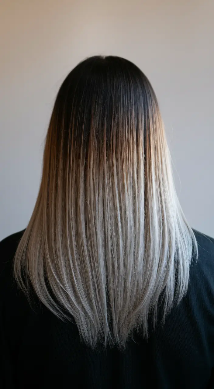 hair color trends Caramel Frosted Ombre on Straight Ends
