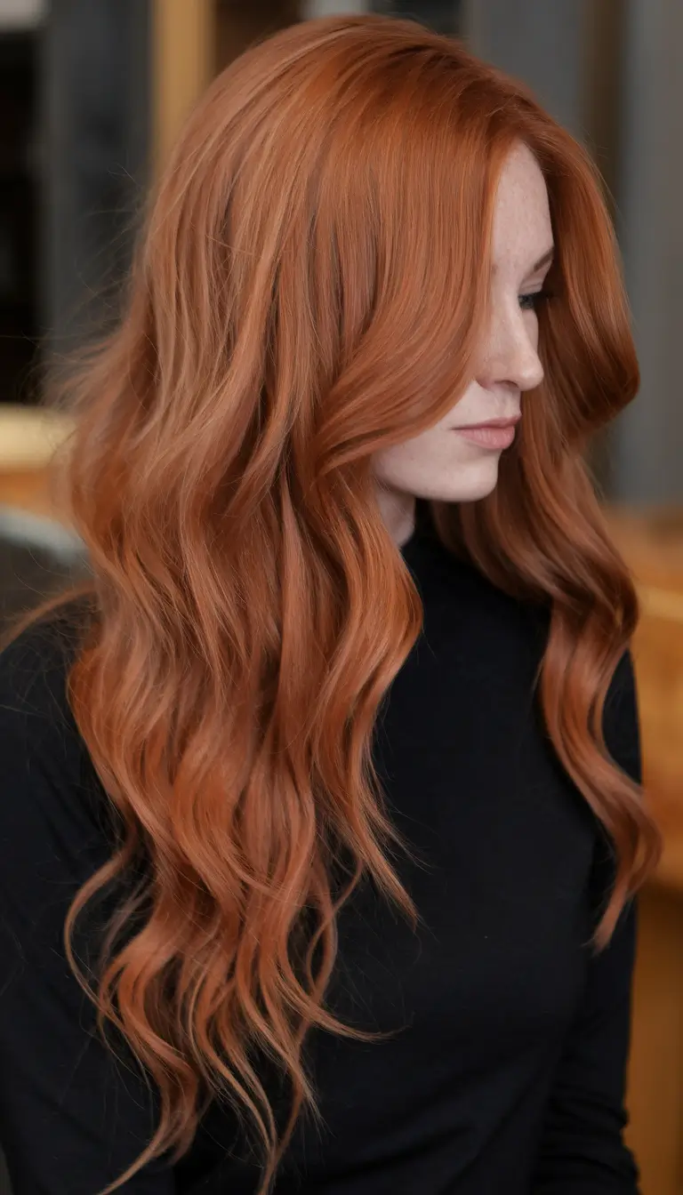hair color trends Copper Velvet Waves