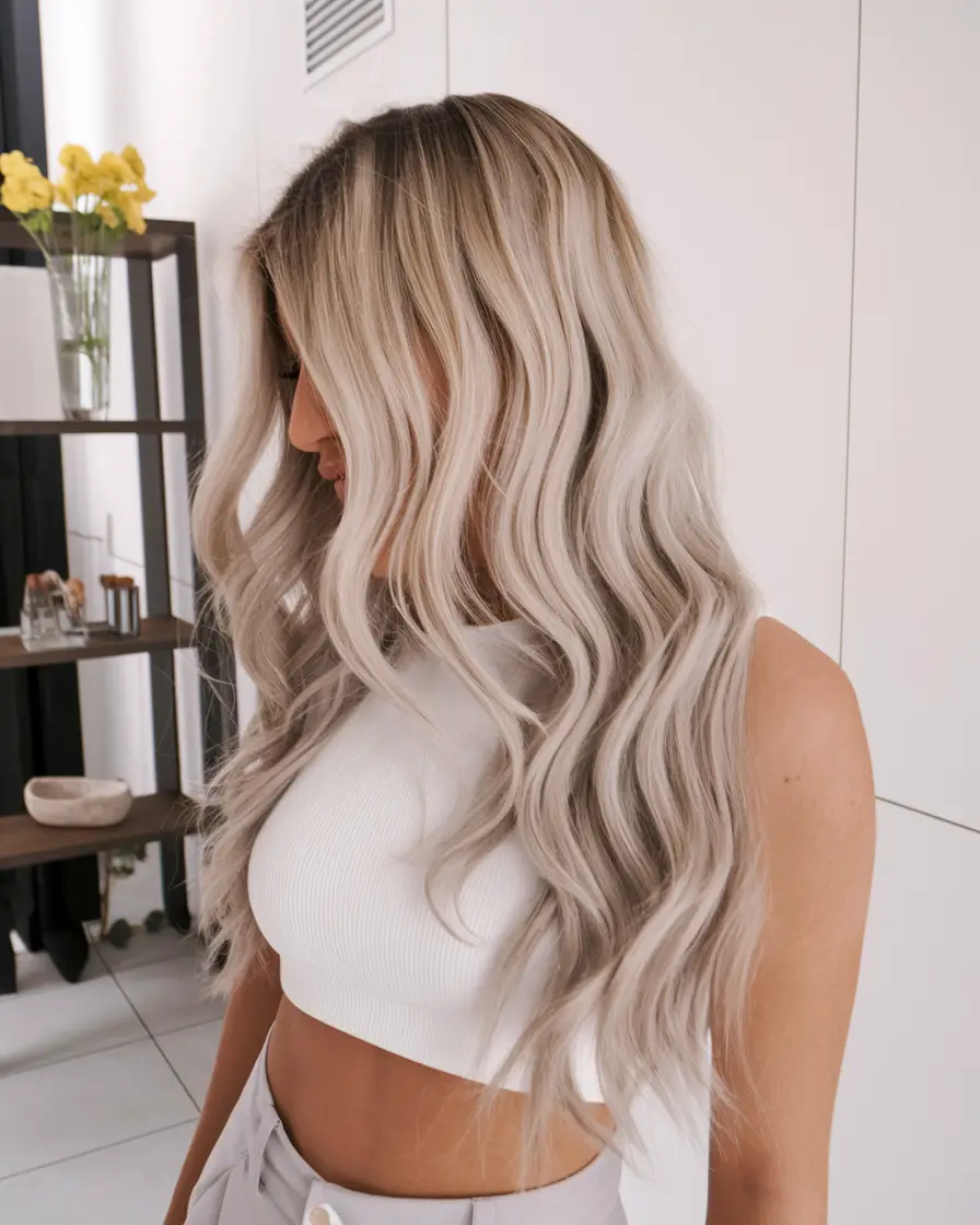 hair color trends Platinum Smoke Blonde