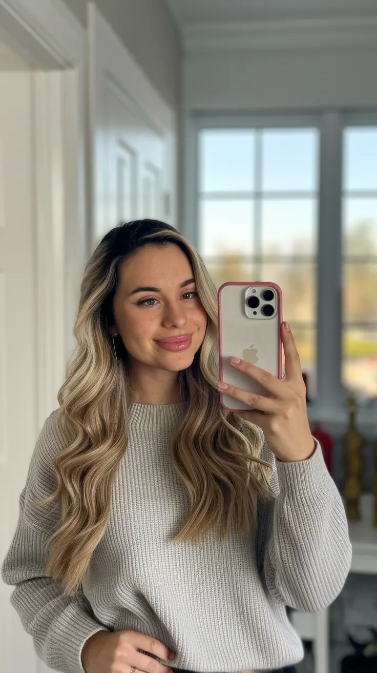 hair color trends Soft Caramel Ribbon Waves