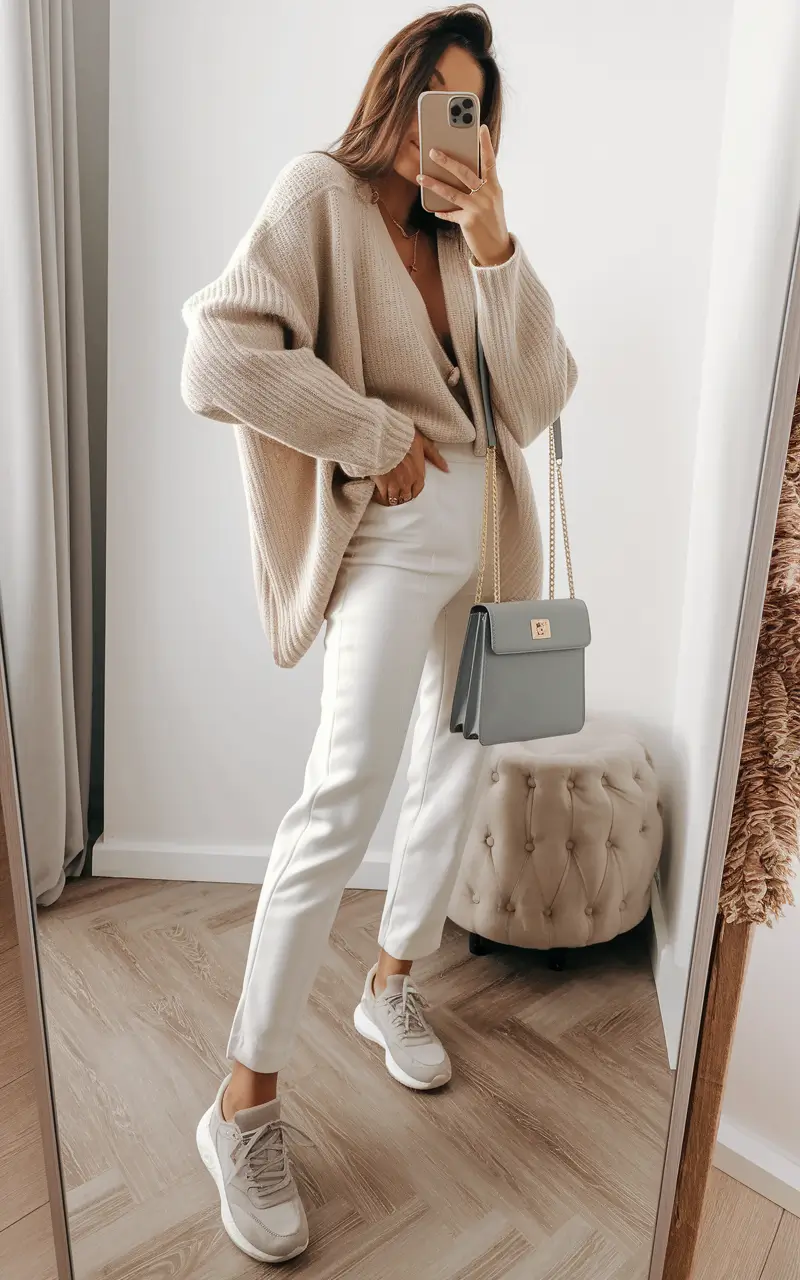 fall capsule wardrobe casual Oversized Layers and Athletic Ease