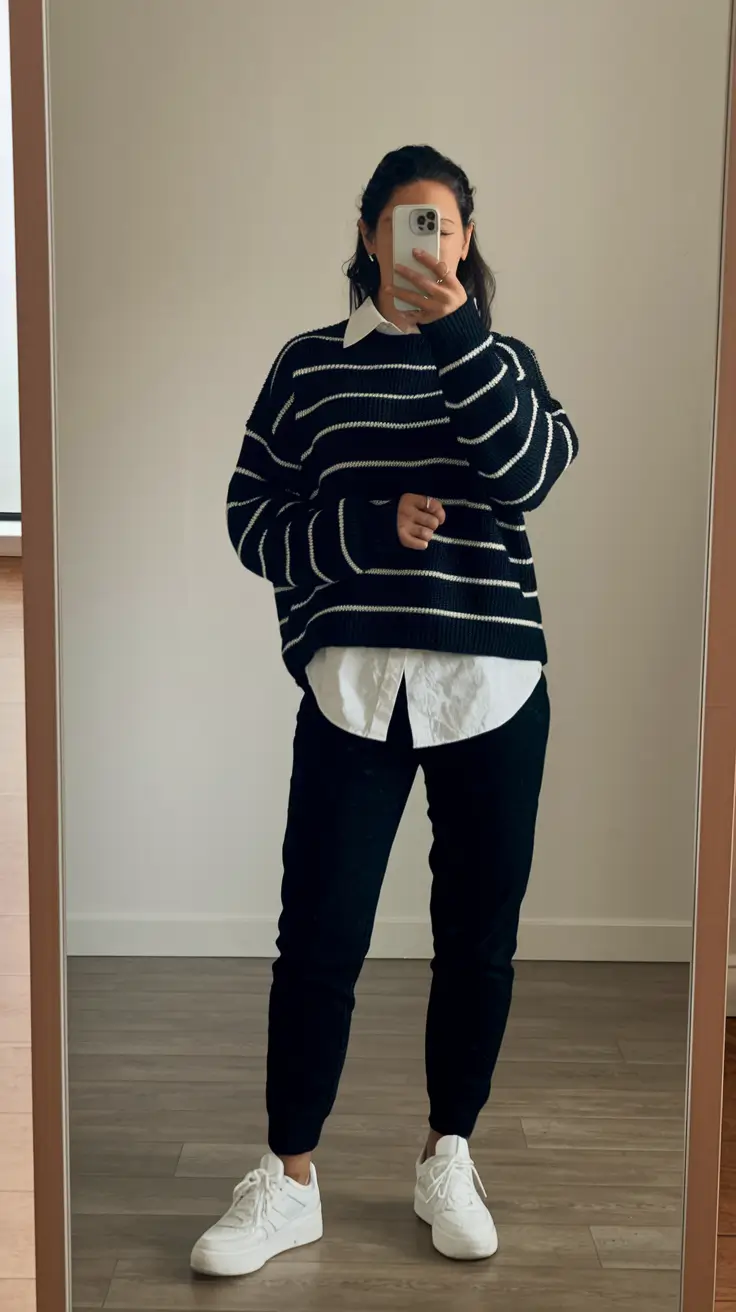fall capsule wardrobe outfits Preppy Base with Relaxed Intentions