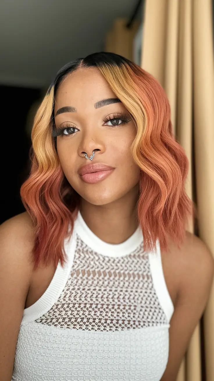 Chic Haircuts Fall Deep Auburn Drama with Windswept Energy