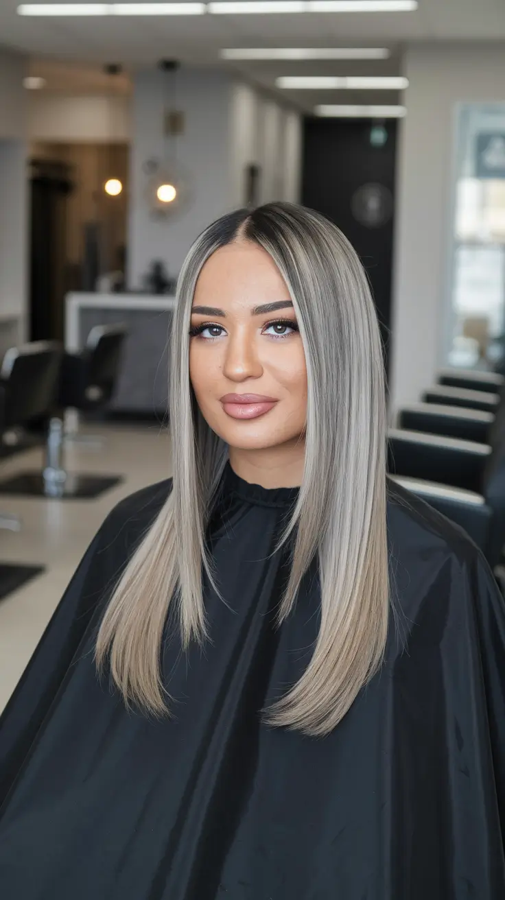 Chic Haircuts Fall Frosted Fade with Precision Part