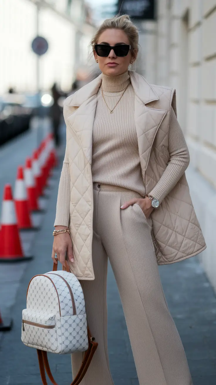 cute mom outfits fall Knitted Neutrals That Mean Business