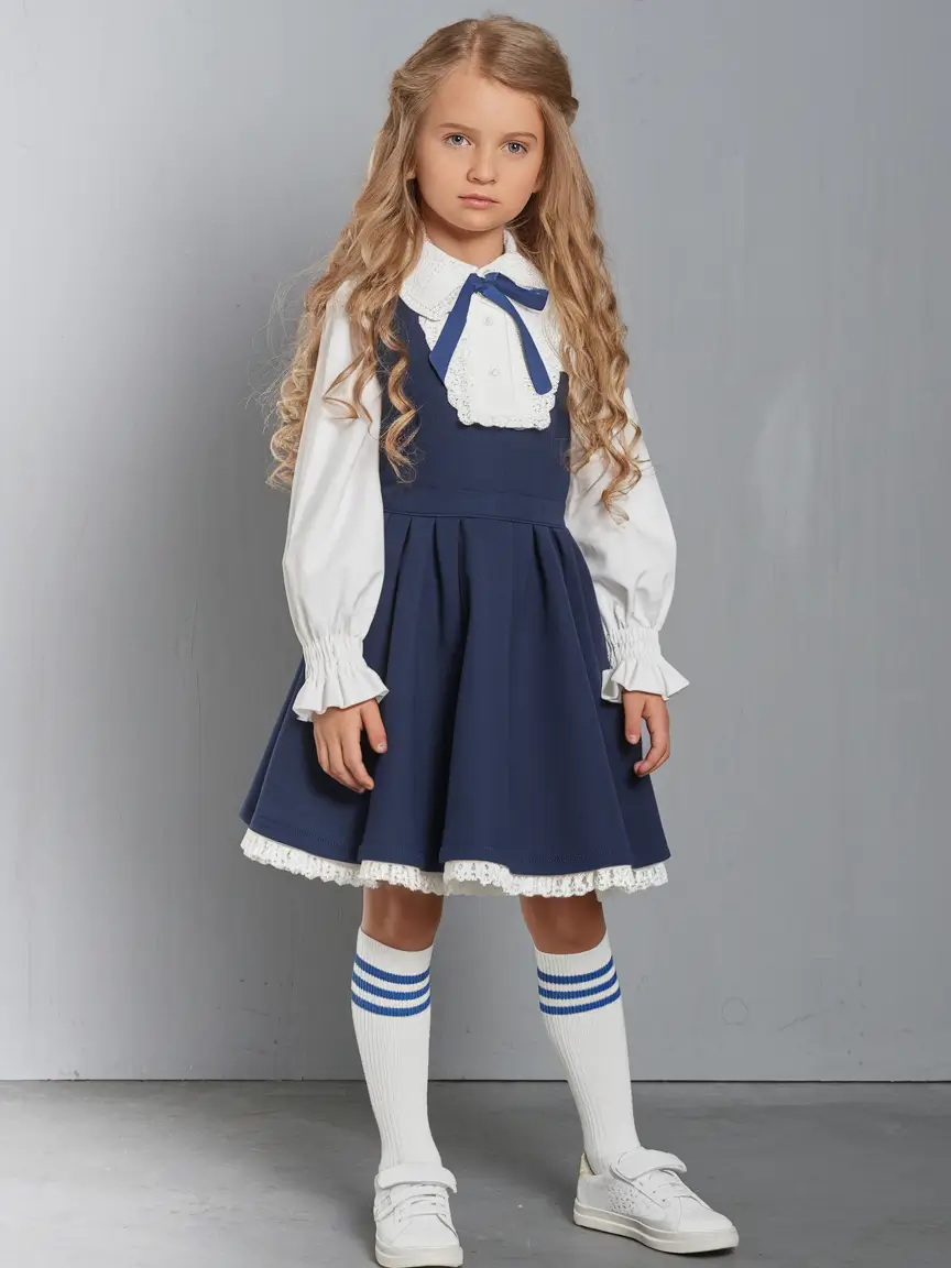 comfy school outfits Edwardian Revival in Navy and White