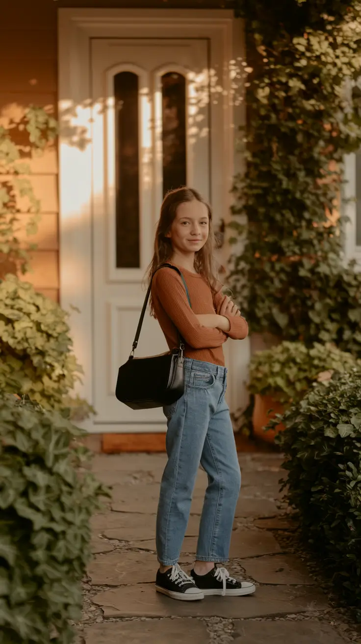 comfy school outfits Cozy Confidence in Earth Tones
